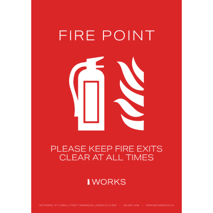 HOPWorks Fire Point A3 sign - 3mm Foamex
