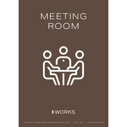 HOPWorks Meeting Room sign A3 - 3mm Foamex