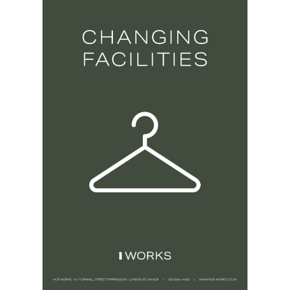 HOPWorks Site Changing Room Sign A3 - 3mm Foamex