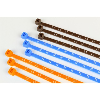Printed Electrical Metering Cable Ties - Grey L3 Pack 100