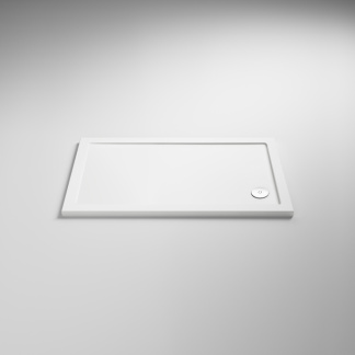 Nuie Pearlstone Rectangular Shower Tray 900mm x 760mm - White