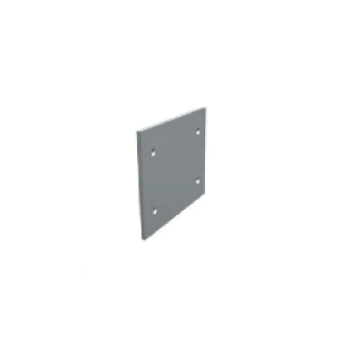 DS50 aluminium decking substructure, mill finish, straight connector