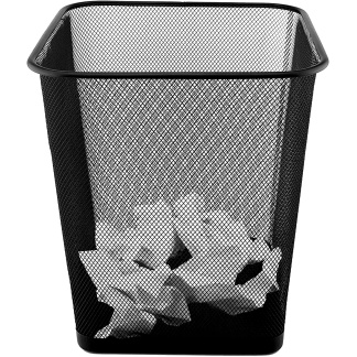 Square Metal Mesh Bin 15L