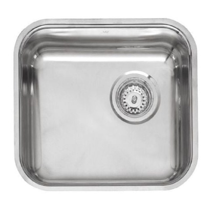 Reginox L18 4035 KG H NOF Single Bowl Stainless Steel Kitchen Sink Inset, Undermount and Flush