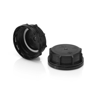 51mm Black Tamper Evident Cap – Ribbed