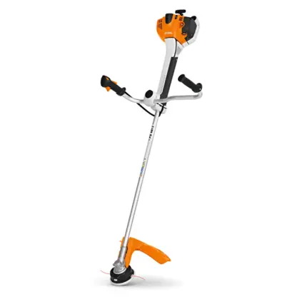 Stihl FS 411 C-EM Petrol Clearing Saw Brush Cutter. Complete with harness & mower head.