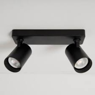 KSR6261 Sofia Twin Bar Spot, GU10 Lamp Holder, Suitable For LED Energy Saving GU10 Lamps, Black Finish