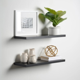 Set of Two 48cm Wide Wall Mounted Floating Shelves