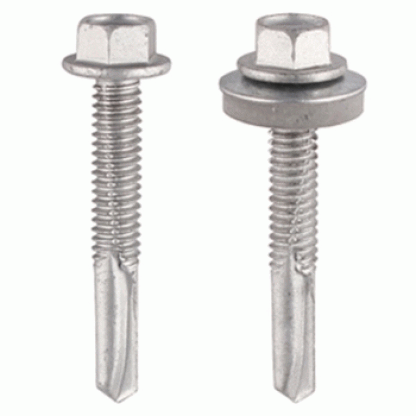 5.5 x 80mm Hex Head Self Drilling Heavy Section TEK Screws With 16mm Washer Qty 100 Timco