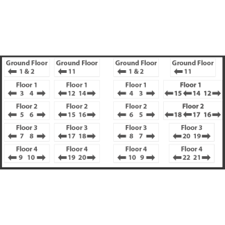 Arundel Court Sign Floor 2 15-16 500 x 200mm