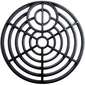 Gulley Grid Drain Cover Lid Black PVC 6 Inch 150mm Round