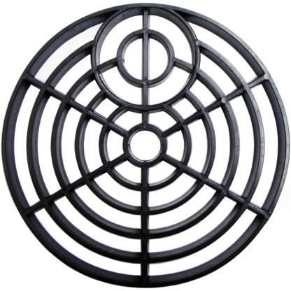 Gulley Grid Drain Cover Lid Black PVC 6 Inch 150mm Round