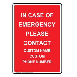 Breyer B Sign c/w "Out Of Hours Contact  & Emergency Contact " 450 X 450RP