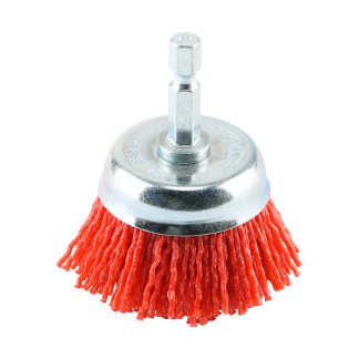 50mm Drill Cup Brush - Nylon  Blister Pack of 1 X 2
