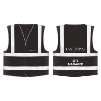HOP001 (M) Black Hi-vis Site Manager