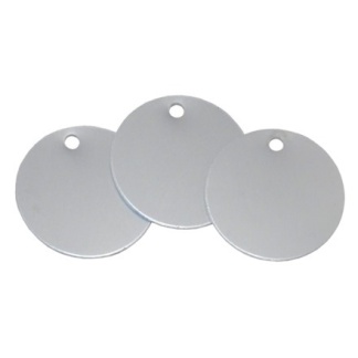 50mm Aluminium tag dia - 1 hole