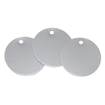 50mm Aluminium tag dia - 1 hole