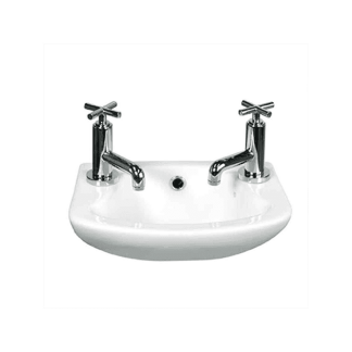 CLOAKROOM 2TH BASIN 350X250 C/w Waste & Taps
