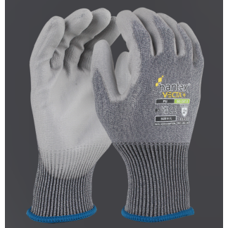 Hantex Vecta+ - ISO Cut D with PU Palm Coating, Economic Cut Resistance