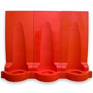 Triple Fire Extinguisher Stand Plastic
