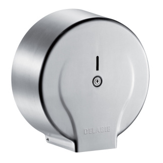 Delabie Jumbo toilet paper dispenser Satin Polished Stainless Steel 2912