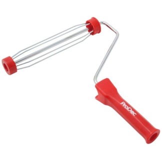 9" x 1.5" cage Roller frame 5 wire, 8mm bar, with plastic screw fit handle.