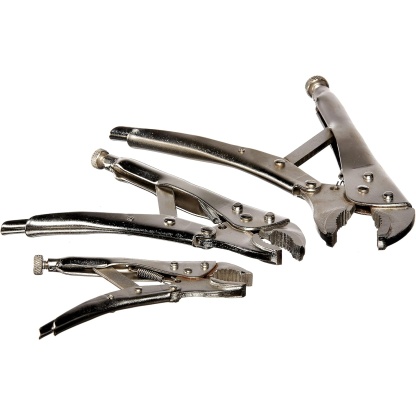 3 Piece locking grip plier set