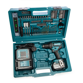 Makita DHP485STX5 18V LXT Combi Drill with 101 Piece Accessory Set (1x 5.0Ah Battery)