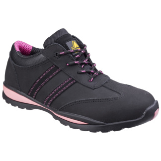 BFS47 LADIES BLACK/PINK TRAINER S1 Size 4