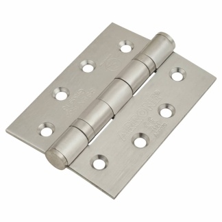 Arrone AR8180 Twin Ball Bearing Fire Door Hinge - 102 x 76 x 3mm - 201 Satin Stainless Steel - Pair