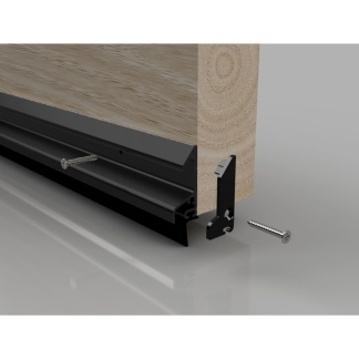 Black Face Fix Rubber Seal - 914mm Length - Inward/Outward Opening Doors - Black