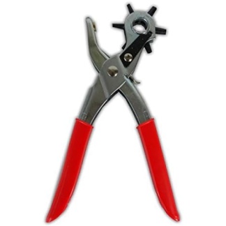 Revolving leather punch plier