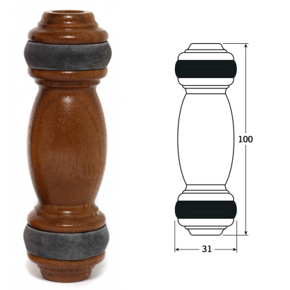 Walnut 100mm Cord Handles