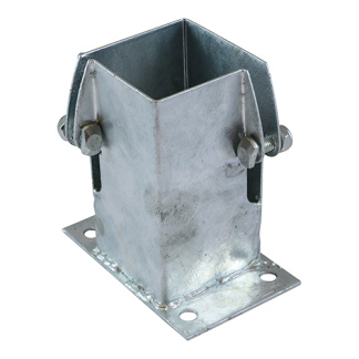 Flush Fit Bolt Down Shoe - Bolt Secure - Hot Dipped Galvanised 75mm