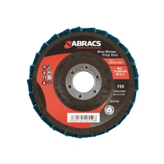 115mm Abracs Polirico Non Woven Flap Disc - Green (Fine) Pack 10