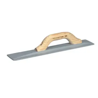 Square Ended Magnesium Float, Shaped Wooden Handle 16 x 3.1/8in