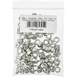 M8 Hex Full Nut A2 Box 100