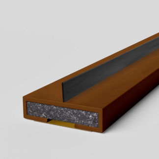 20 x 4 x 2100mm - Brown - Pyroplex Single Centre Flipper Intumescent Strip - Pack of 10
