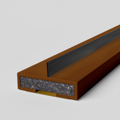 20 x 4 x 2100mm - Brown - Pyroplex Single Centre Flipper Intumescent Strip - Pack of 10