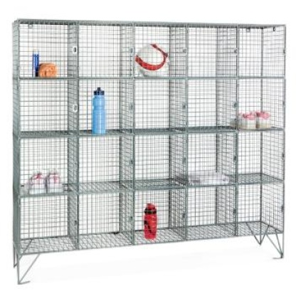 20 Person Cage Locker C/w Doors And Hasp/ Staple Galvanised