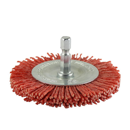 75mm - Drill Wheel Brush - Nylon - Blister Pack of 1