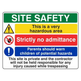 Multi Hazard Site Safety Very Hazardous Area - Large Landscape 800-600