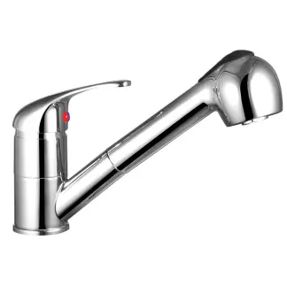 Bower Modern Mono Kitchen Tap with Pull Out Rinser - Chrome