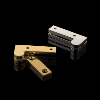 Solid brass pivot hinge for cabinets - pair - A: 50mm B: 24.75mm C: 4.5mm