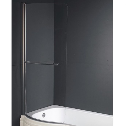 Trojan Concert P Shape Shower Bath Screen without rail (with rail is a stock issue)