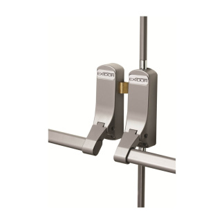 Exidor 285 Rebated Double Door Panic Bar Set - Timber Door