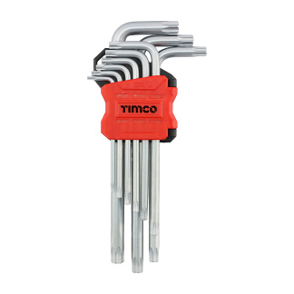 9 pc Long Arm TX Drive Key set