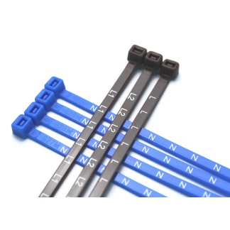 Printed Electrical Metering Cable Ties - Blue Neutral Pack 100