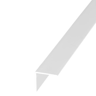 Rothley 2000mm Plastic Angle - Equal Sided - 25 x 25 x 1.8mm - White