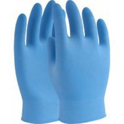 Standard Blue Nitrile Box of 100 - Powder free Gloves Size 9(L)